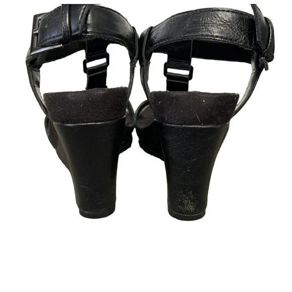 - 𝅺Areosoles A2 Plush Nite Black Sandal‎ Wedge size 8 - Picture 10 of 16